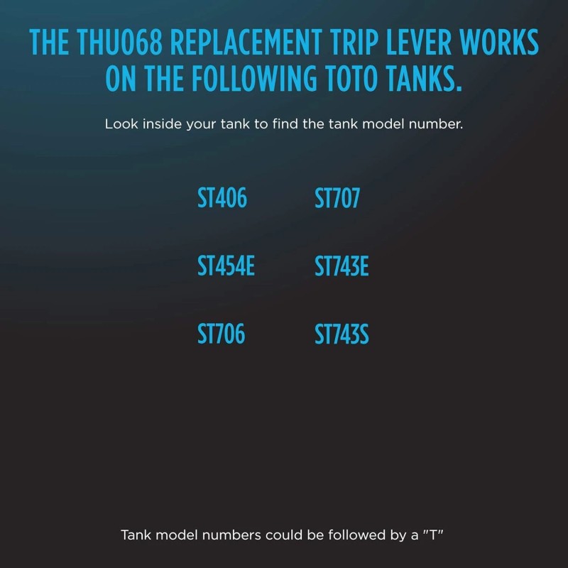 TOTO THU068#CP Trip Lever for ST743S Chrome One Size