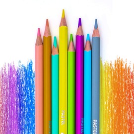 SHELY Lapices de Colores con Diseño Triangular | Kit de 8 Piezas con tonos pastel | No Tóxico