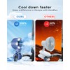 Baby Stroller Misting Fan, 6000mAh Rechargeable Clip-On Fan, 3 Speeds