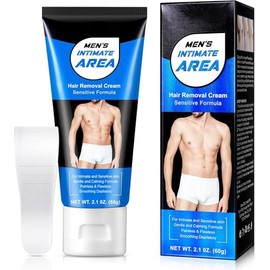 Crema depilatoria para hombres, crema corporal íntima/privada para cabello no deseado en axilas, partes privadas, área púbica y bikini, depiladora sin