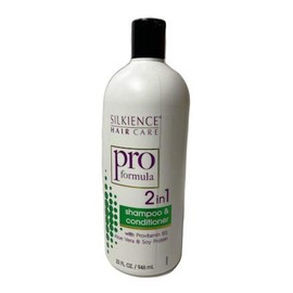 Silkience Pro Formula 2 in 1 Shampoo & Conditioner 32 Fluid Ounce, Provitamin B5, Aloe Vera & Soy Protein Cruelty Free, Single Bottle