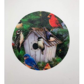 Andreas Silicone Jar Opener, Bird House– 6.25" Non-Slip Lid Gripper & Garlic Peeler, Dishwasher Safe, Multi-Use, Durable Silicone & Fabric, Made in the USA, JO-391