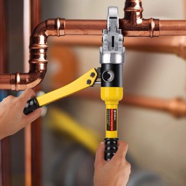 Anbull Hydraulic Copper Tube Crimping Tool,Copper Pipe Fittings Crimping and Plumbing Tool with Crimping Dies Jaw 1/2", 3/4", 1"