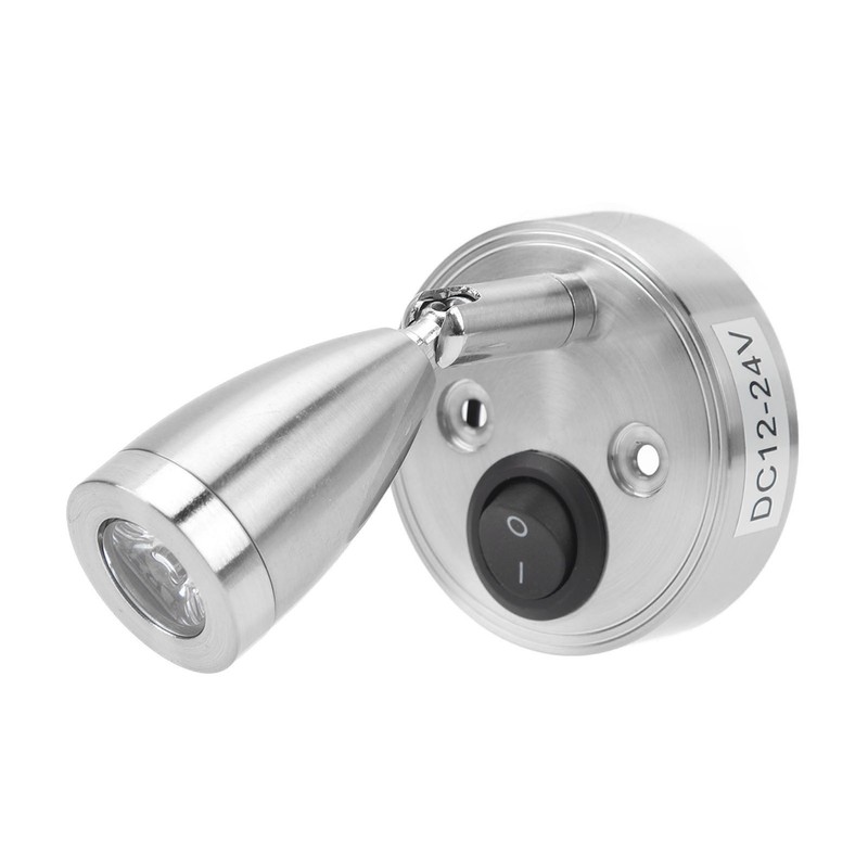 RV 12V to 24 V Reading Light Polished LED Berth