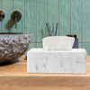 Marble Tissue Box Cover, Rectangular Napkin Facial Tissues Holder for