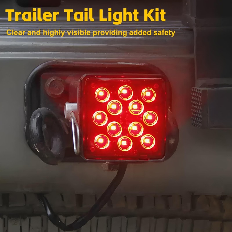 MAXXHAUL 50021 Trailer Hitch Cover with 12 LED's Brake and