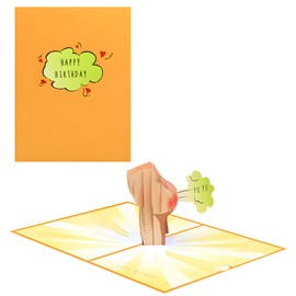 Funny 3D Pop Up Prank Greeting Card - Hilarious “PUPU” Fart Surprise, with Envelope & Blank Note, Perfect for Birthday Pranks, Silly Anniversaries, Friend Jokes & Office Gags
