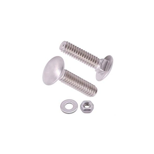 (10 Sets) 1/4"-20 x 2-3/4 Carriage Bolt with Hex Nuts