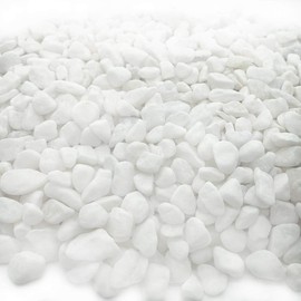 JZMYXA Aquarium Decorative Sands White Gravel Pebbles Fit for Aquariums Succulent Plants Terrarium Landscape, 2 Pounds