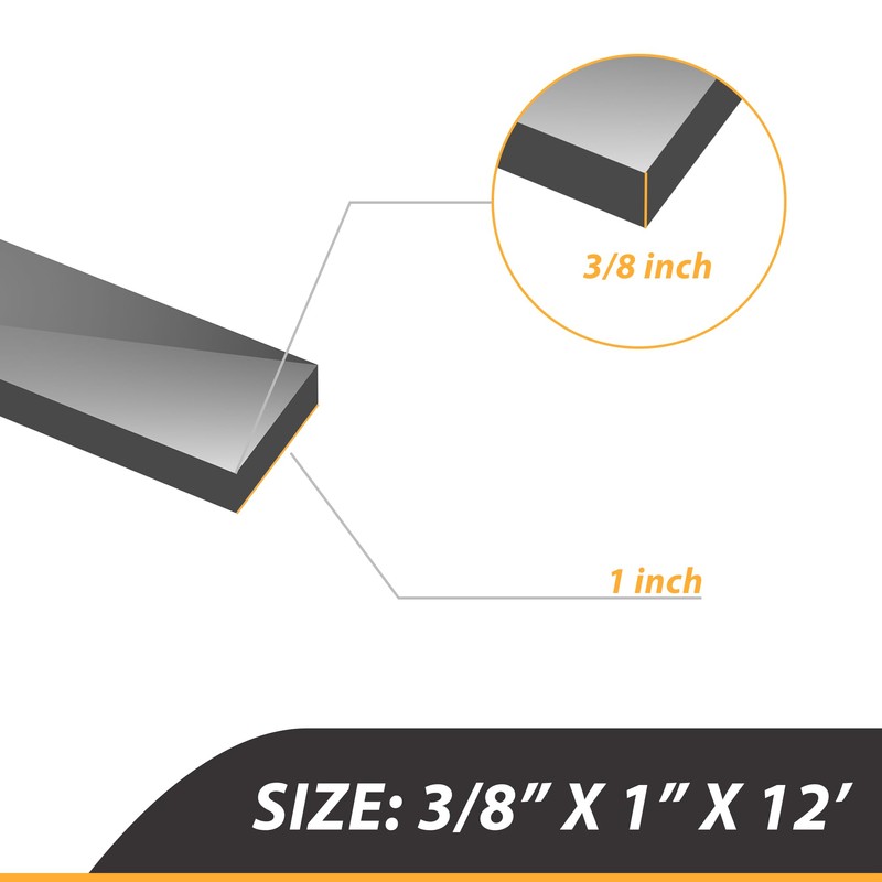 TEKDOE 3/8 Inch Thick Neoprene Rubber Strips and Heavy-Duty Solid