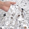 Rectangle Glitter Sequin Tablecloth: Silver Sequin Fabric Table Cloth 50x102