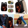 TSOVTHRID Wolf Backpack with Lunch Box American Flag Bookbag and