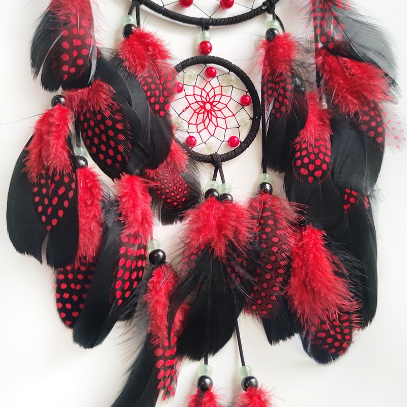 SOYUZU Red and Black Dream Catcher Luminous Dream Catchers for