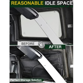 JROAD Bronco Rear Side Window Storage bag Compatible With Ford Bronco 2021~2025 4 Door Accessories Side Window Cargo Suction Organizer Storage (Exclude Bronco Raptor & Sport,Soft Top 2/4-Door)