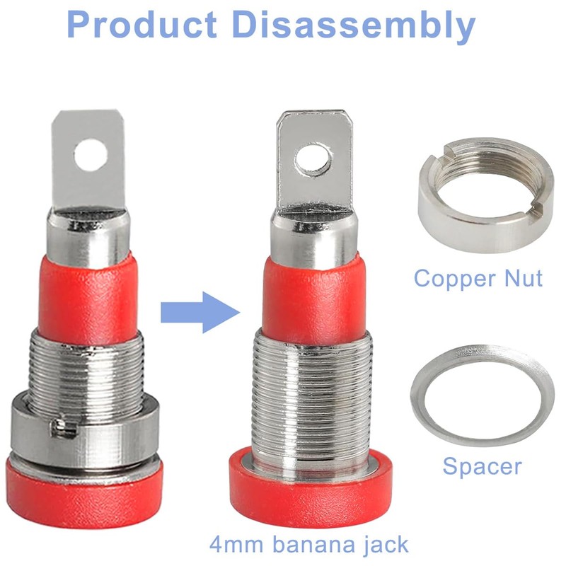 Xiatiaosann 12 Pcs Banana Jack Socket, Female Banana Plug Connector,