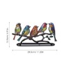 NOLITOY Vibrant Bird Statue Branch Stained Glass Birds on Branch