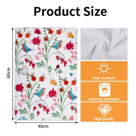 JDGHGB 4Pcs Pioneer Woman Kitchen Towels,Microfiber Cloth Dish Hand Towels for Kitchen Bathroom,Oil Painting Flowers Towels,Housewarming Gift for Pioneer Women Kitchen Decor Accessories,16 x 24 in