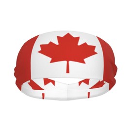 Canada Flag Headband, National Flag Athletic Headbands, Moisture Wicking Sweatband for Running, Gym, Yoga, Unisex