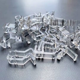 Blind Clips for Valance 1.6 Inch Hidden Channel Window Valance Clips Clear Plastic Replacement Accessories Parts for Horizontal Wood Blinds (10 Pieces)