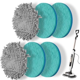 Frescares 6 Packs Steam&Scrub Mop Pads Replacement Power Pads Compatible with Shark,S8201 S8001 S7001 S7201 S7000AMZ S7000 S7005 S7020 S7001C Dirt Grip Scrub Adsorb Washable Pad