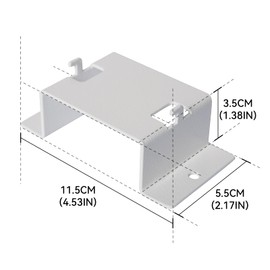 shinar Compatible with Metal Wall Mount for Fritz!Box Router - Robust Mounting for All Models Including Mounting Hardware Screws and Wall Plugs with Cable Management