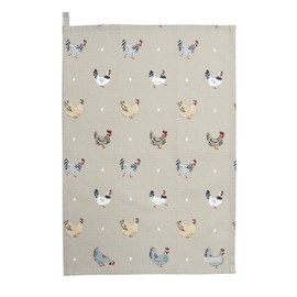 Sophie Allport - Lay A Little Egg Tea Towels, Set of 2, 100% Cotton, 45cm x 65cm, Home Kitchen Towel with Hanging Loop