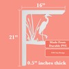 JennyGems Heron Egret Mailbox Bracket with Cattails, Corner Porch Decoration,
