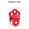 YZCHAIN Aluminum Alloy Zip Line Pulley, 30kN Climbing Single Pulley,