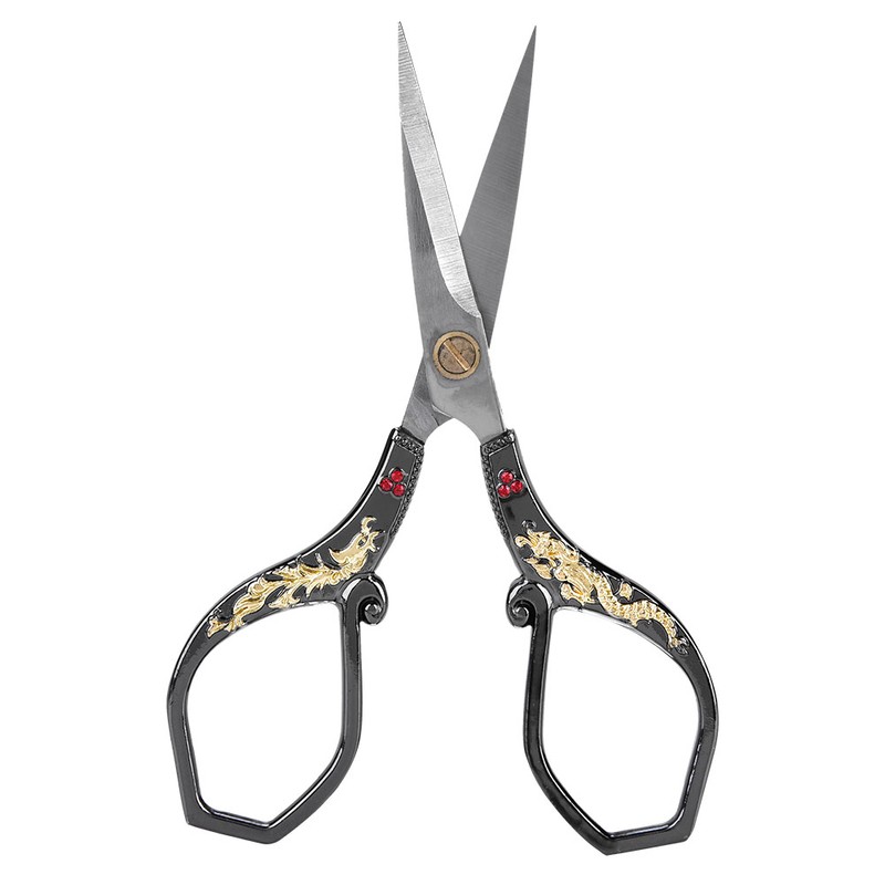 Vintage Stainless Steel Sewing Scissors Classical Cutting Embroidery Crafts Tool