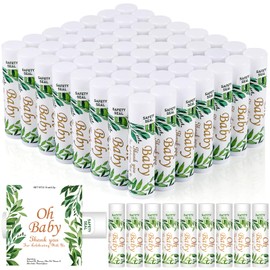 DMSKY 60 Pcs Baby Shower Favors, Lip Balms Bulk Gift for Guests, Boys Girls Games Neutral Gender Reveal Favors, Baby Shower Birthday Party Supplies Basket Gift Stuffers