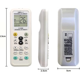 YFFSFDC Air Conditioner Remote Control, Universal K-1028E Compatible with 1000 Types, Cooler Remote Control, Universal Remote Control for Air Conditioner (1 Piece)