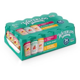 Waterloos Sparkling Water, 12 fl. oz., 24 Pack, Variety Pack