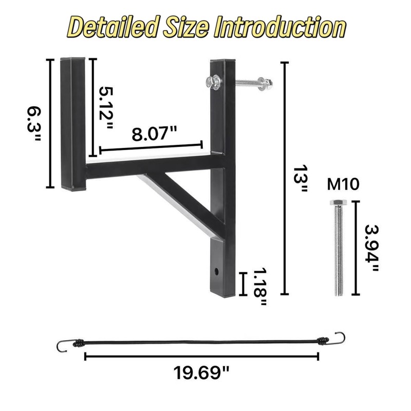 ZSHIGANMA 2 Racks Trailer Ladder Rack, Heavy Duty Steel Ladder