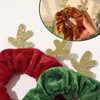 HSLPSM Pack of 3 Christmas Hair Bobbles, Christmas Bobbles Scrunchies