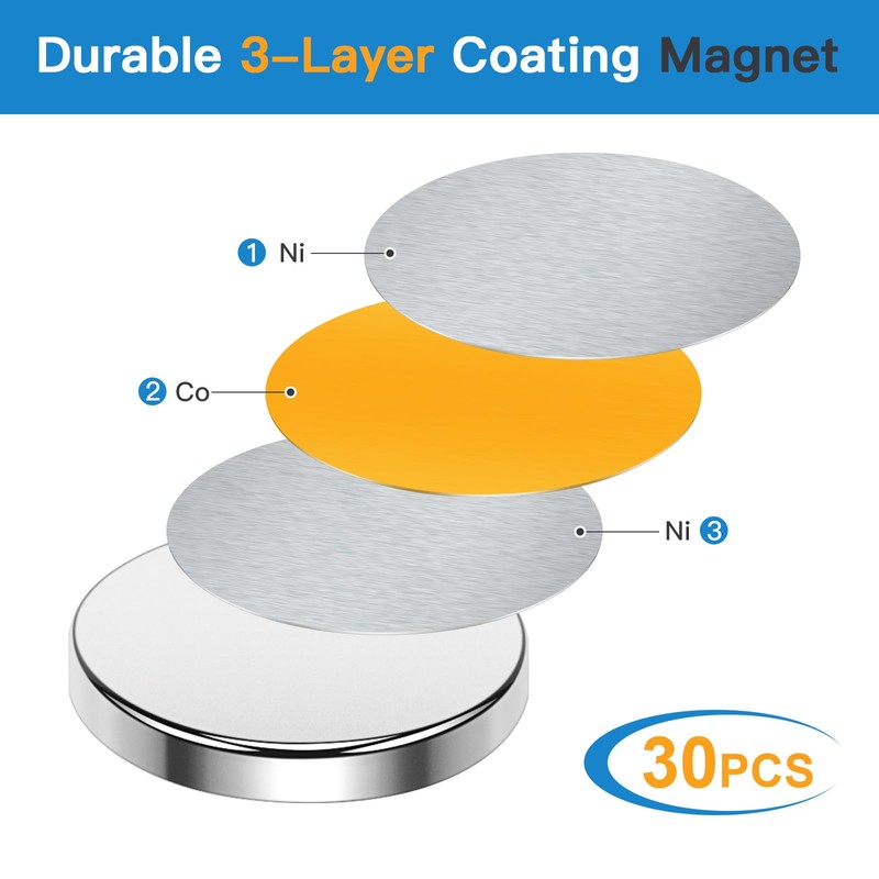 Wukong 15 x 2 mm Neodymium Magnets Small Extra Strong