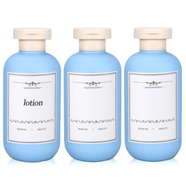 UMETASS 3 PACK Travel Shampoo Bottle, Empty Plastic Squeeze Bottles 6.8oz with Flip Cap, Lotion Container for Toiletries Travel Size Shampoo and Conditioner