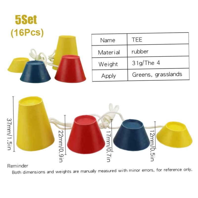 Winter Golf Tees Rubber Tee for Mat with 4 Different