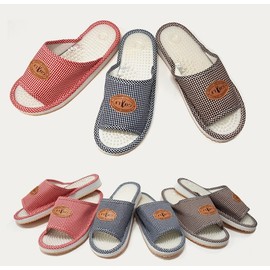 Acupressure slippers, foot massage indoor slippers, office slippers, office shoes Golf Acupressure Slippers Red 2ea