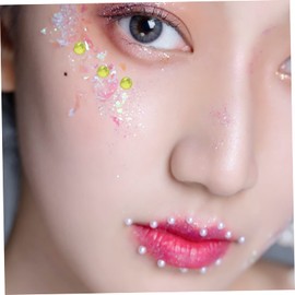 Baluue 12sheets Face Jewels Stickers Shiny Acrylic Body Gems for Makeup Skin-friendly for Festivals Parties Weddings Dress-up
