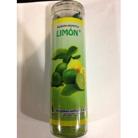 Lemon/Lime (Limon) 7 Day Prepared Scented Green Candle in Glass