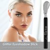 Waterproof Eyeshadow Pencil Creamy Long Lasting Eyeshadow Makeup (Silver)