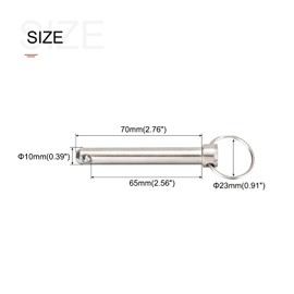 METALLIXITY Quick Release Pins (10mmx70mm), Carbon Steel Pull Pin - for Shipbuilding, Ship Outfitting, Boat Top