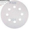 YoiYee 320 Grit Sanding Discs Pads, 8 Holes, 125mm/5-inch Hook