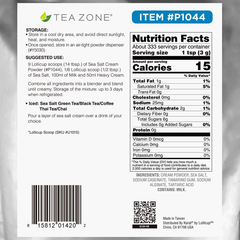 Tea Zone 2.2 lb Sea Salt Cream Powder