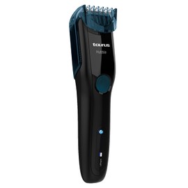 Taurus Hubble Electric Beard Trimmer with or without Cable, Razor, Wet and Dry Use, Autonomy 90 Minutes, Fast Charge, 6 Stage Comb, Various Accessories, Ergonomic, Black