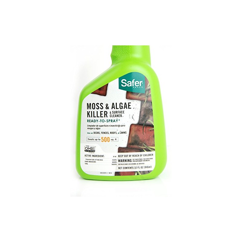 Safer Brand 5324-6 Moss and Algae Killer and Surface Cleaner,