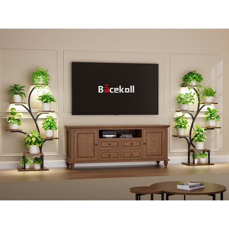 BACEKOLL BACEKOLL Plant Stand Indoor with Grow Lights, 7 Tiered