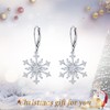 EVER FAITH Snowflake Dangle Earrings, 925 Sterling Silver Snow Flake