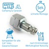 Gas quick coupling adapter to gas stove, gas grill or