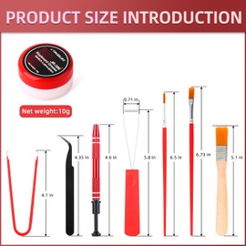 YIMAGUJRX Keyboard Remover Tool Kit 8 Pcs Set, 10g Keyboard Lube, Keycap Puller,Keyboard Lube Kit, Switch Puller, Lube Brush,Cleaning Brush,Tweezers,4-Claw Grabber